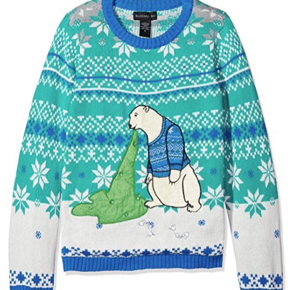 light up polar bear ugly Christmas sweater
